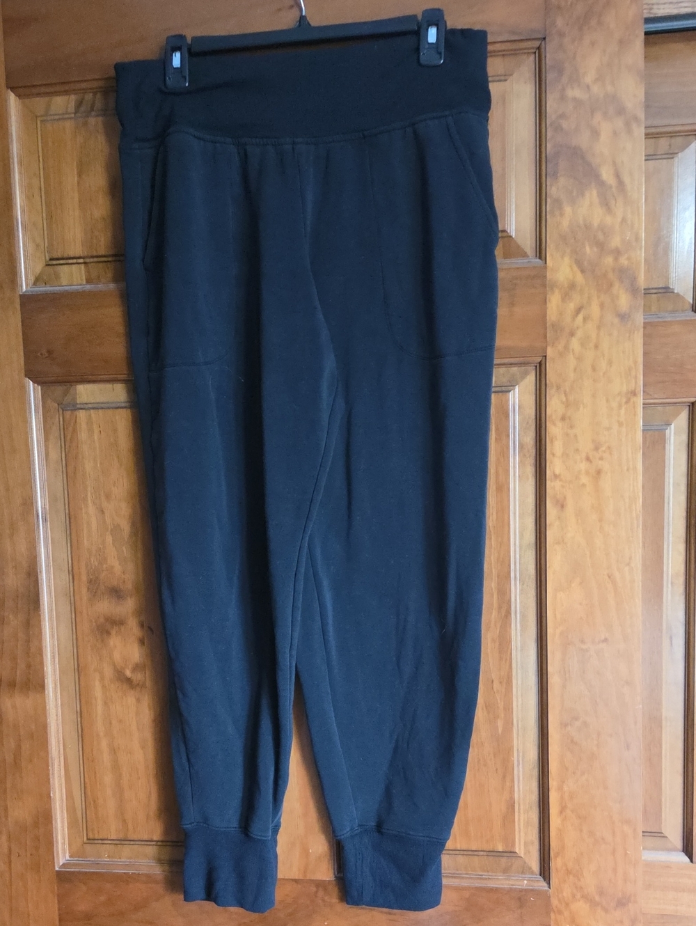 Athleta Black Rib Cuff Jogger Pants
